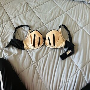 Parfait Women’s Black and Nude Push-Up Bra